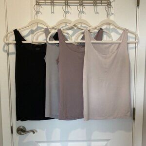 Four Uniqlo AIRism Sleeveless Tank Tops